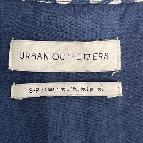 Urban Outfitters Navy Polka Dot Ruffle Hem Mini Dress S