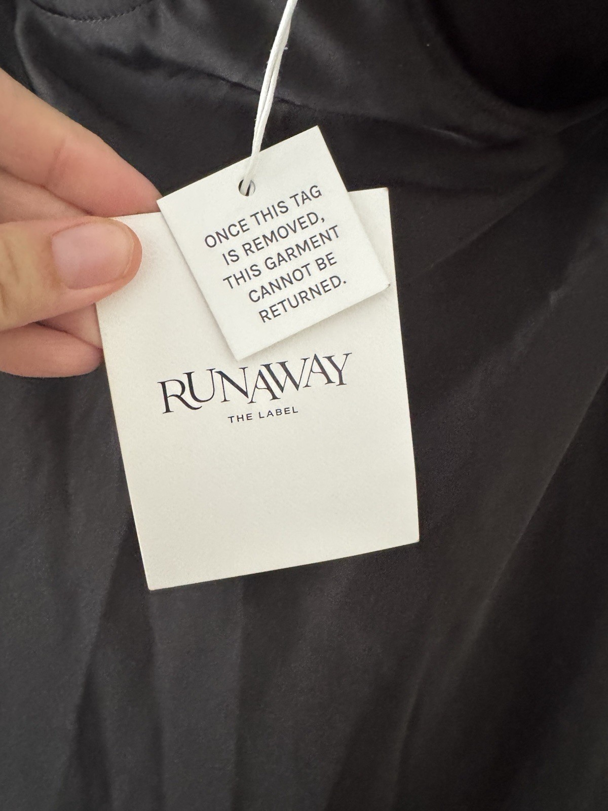 Runaway The Label Raphaella Off Shoulder Satin Maxi Dress Black XL Gown