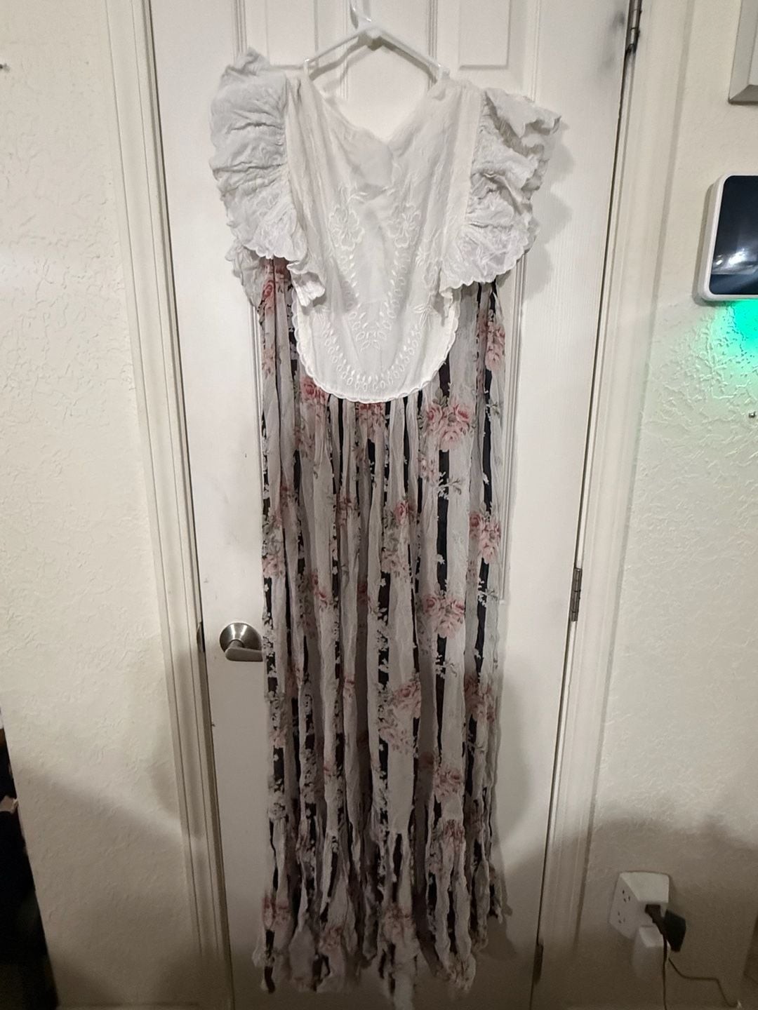 NWT byTiMo x Free People XL Wallpaper Floral Embroidered Maxi Dress Cottagecore