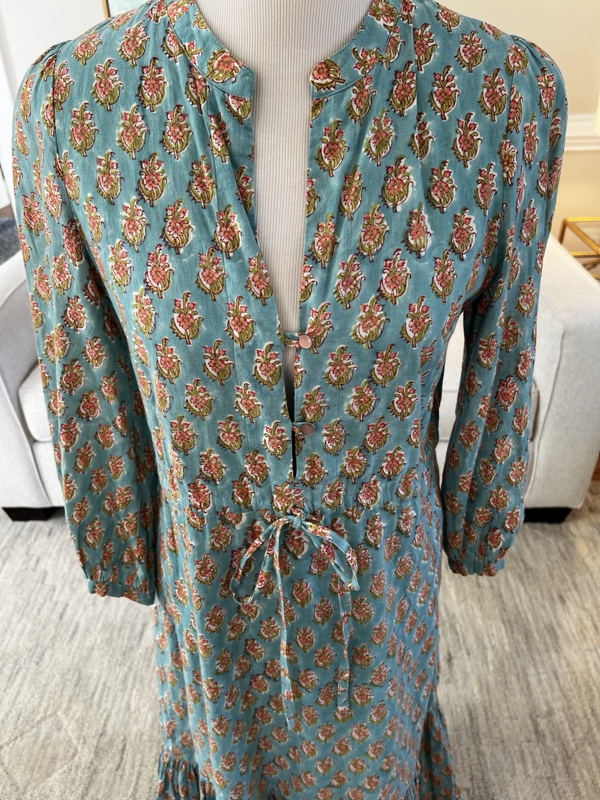 Emerson Fry India Collection Frances Maxi Dress in Tuesday Floral Sz S