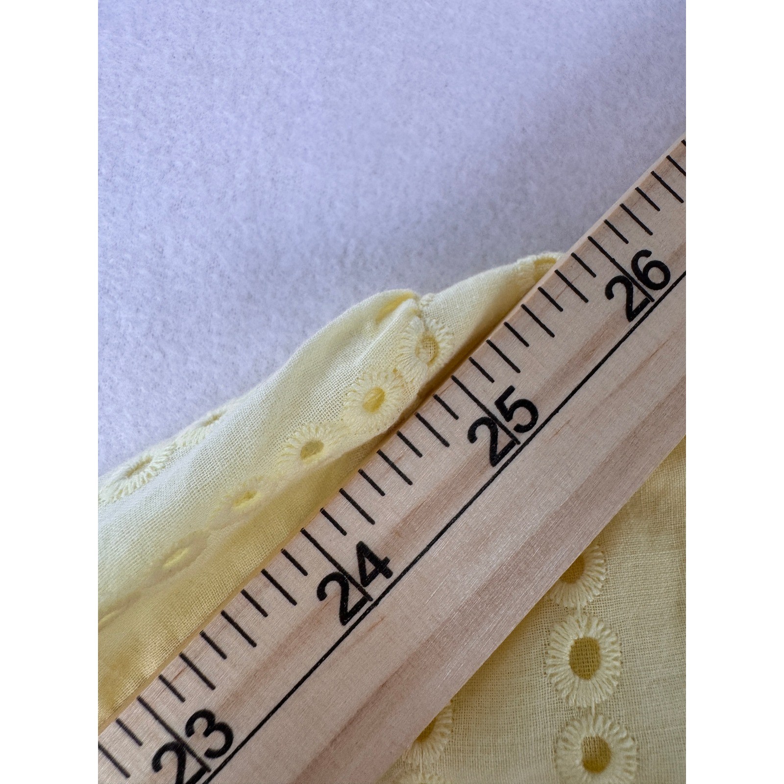 Mable Yellow Eyelet Cutout Mini Dress Women’s Medium Long Sleeve Cottagecore