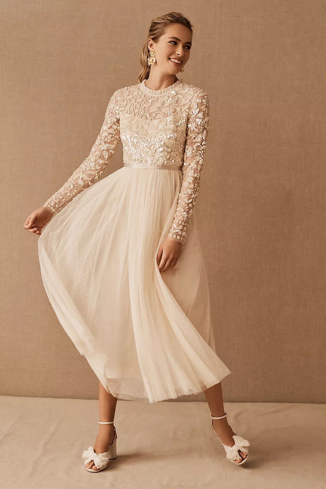 Anthropologie Needle & Thread Tempest Ballerina Bodice Dress NWT Size 10 Sequins