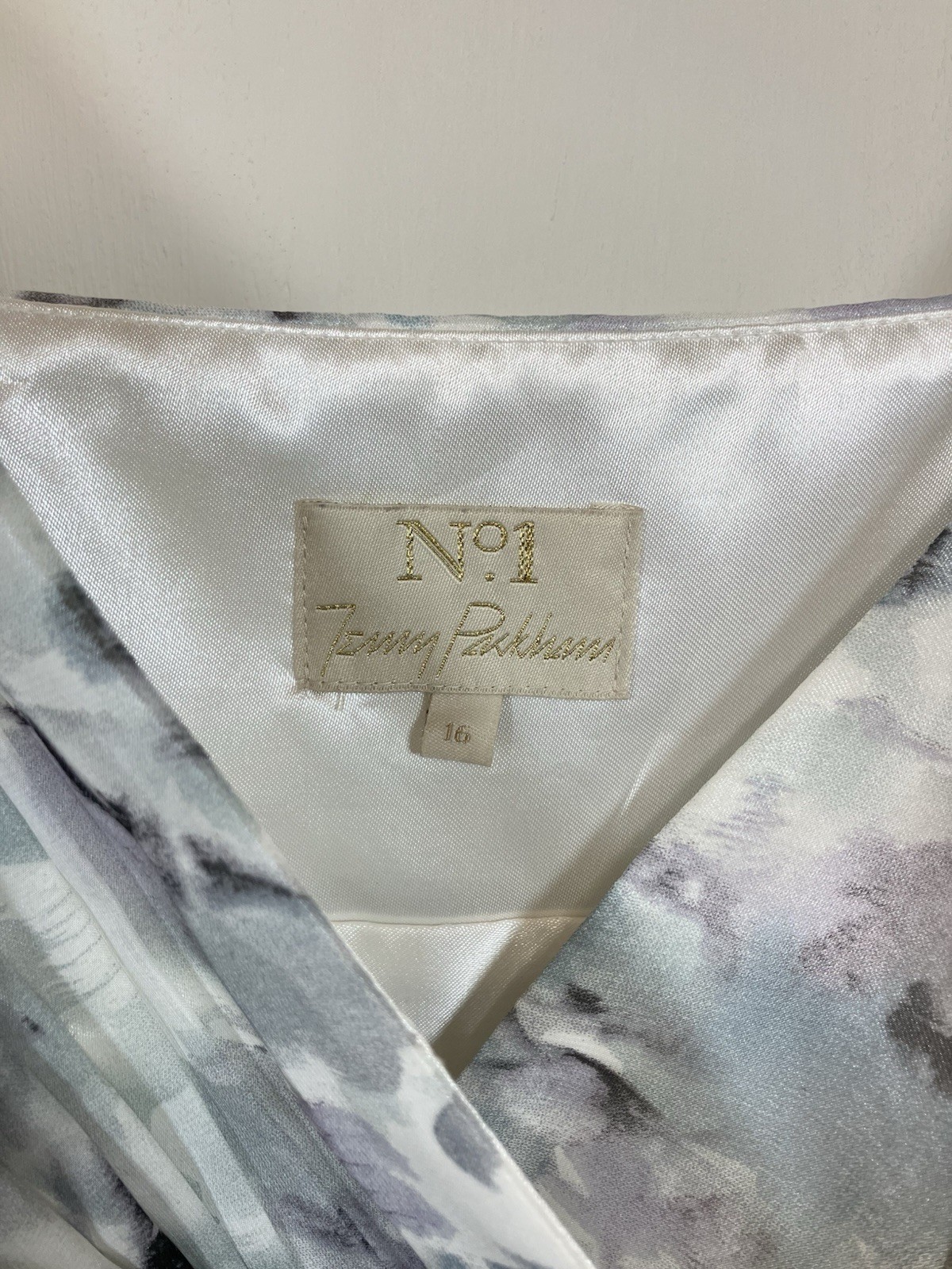 Jenny Packham Dress Size UK 16 Pale Blue Floral Occasion Wedding Guest Event