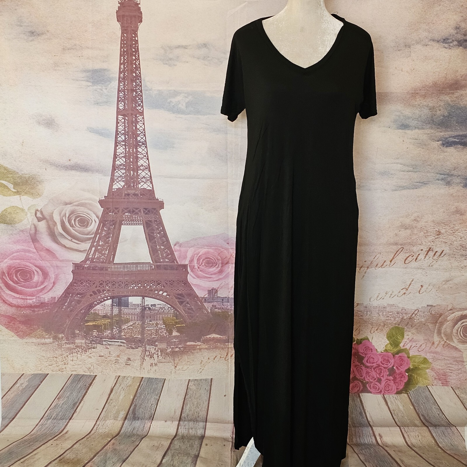Husk Ary black long maxi dress sz L
