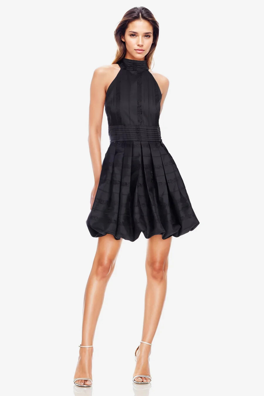One33 Social Badgley sz 2 Finley Black Tuxedo Mini Cocktail Dress Flare $560 NWT