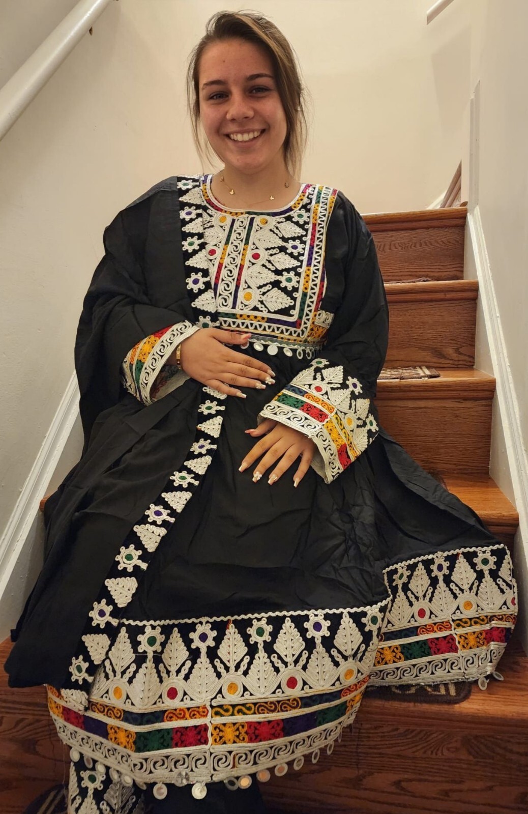 Traditional Afghani Kuchi Dress For Women. Length 44″, bust 44″, Sleeves 20″