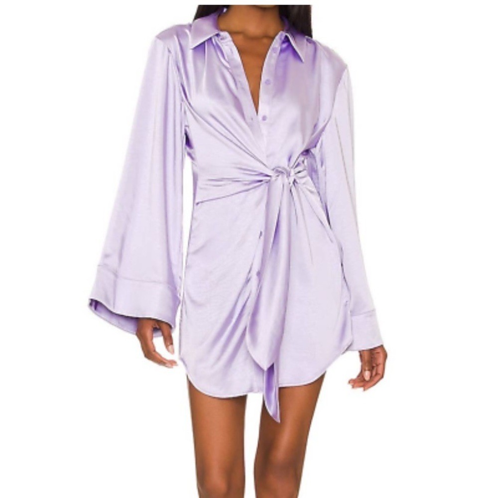 Song of Style Marta Satin Dress in Lavender Women’s Size XS NWT *Read*