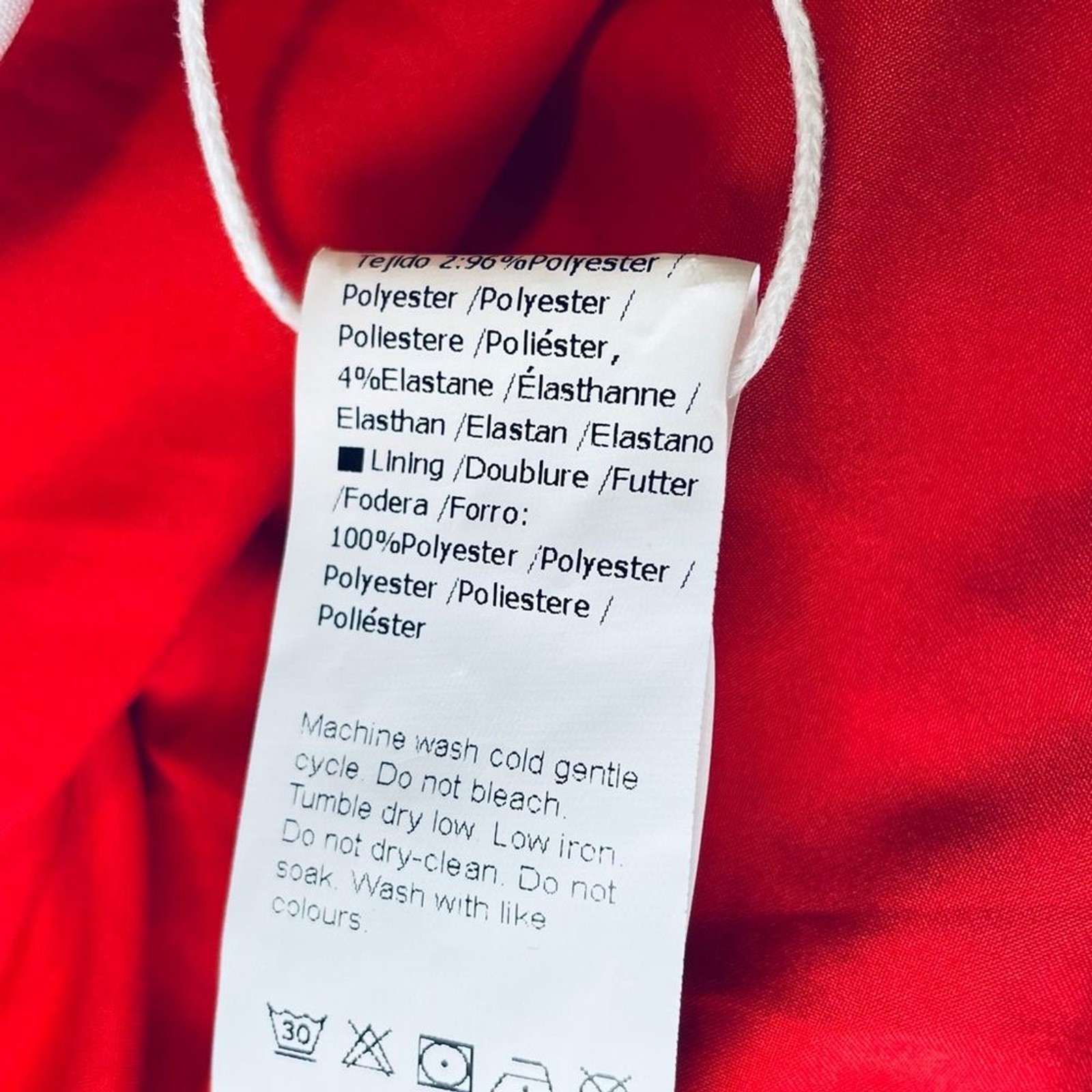 NWT FISOEW Red & White Striped Drop Waist Mini Dress Size S
