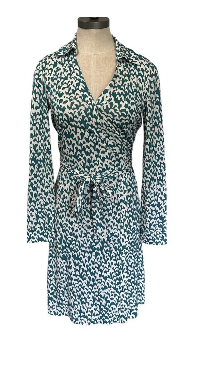 Diane von Furstenberg Wrap Around Multicolour Dress Size 12