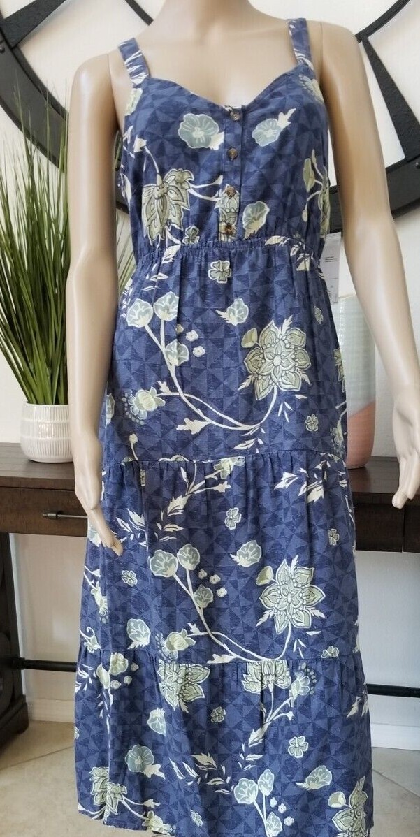 Sonoma Women’s Faded Blue Floral Summer/Beach Casual Dress Size S NWT $44.00