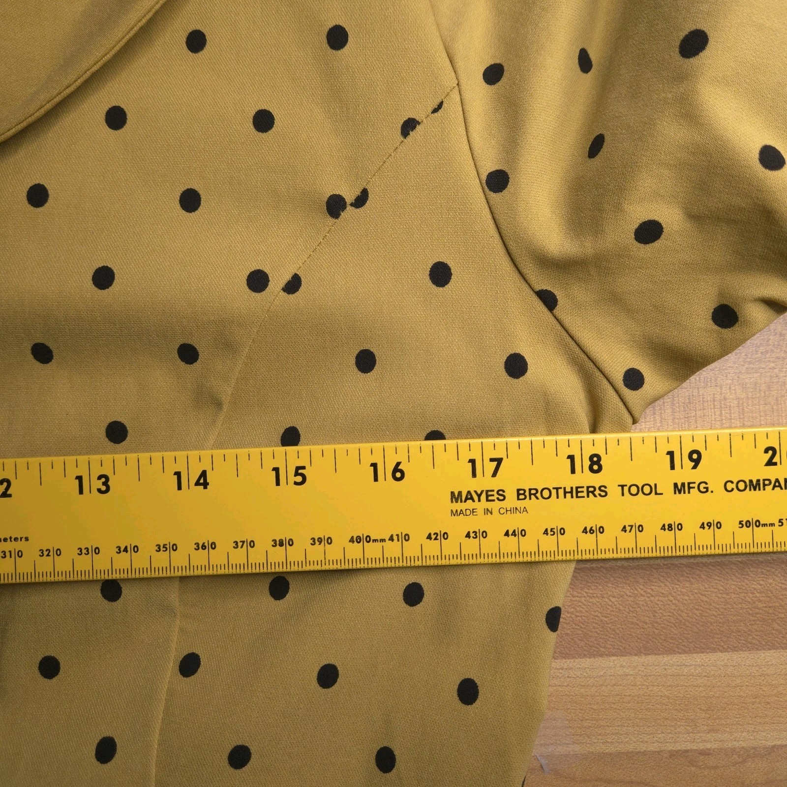 Gown Town Yellow Polka Dot Fit & Flare Dress Womens Large Retro Rockabilly Pin