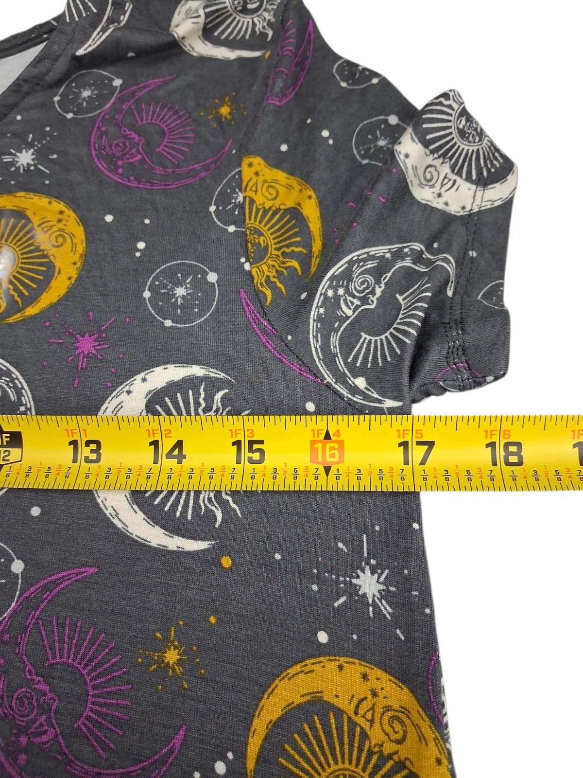 Riley & James Dress Medium Celestial Sun Moon Stars Boho A-Line Swing Stretch