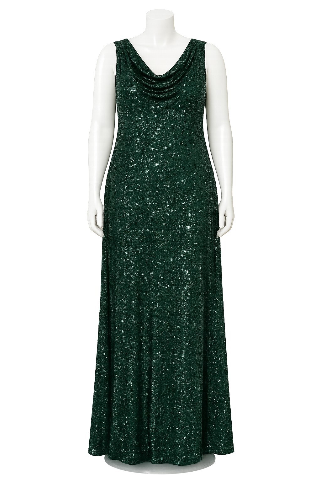 SHEIN Curve 3XL Green Sequin Evening Dress