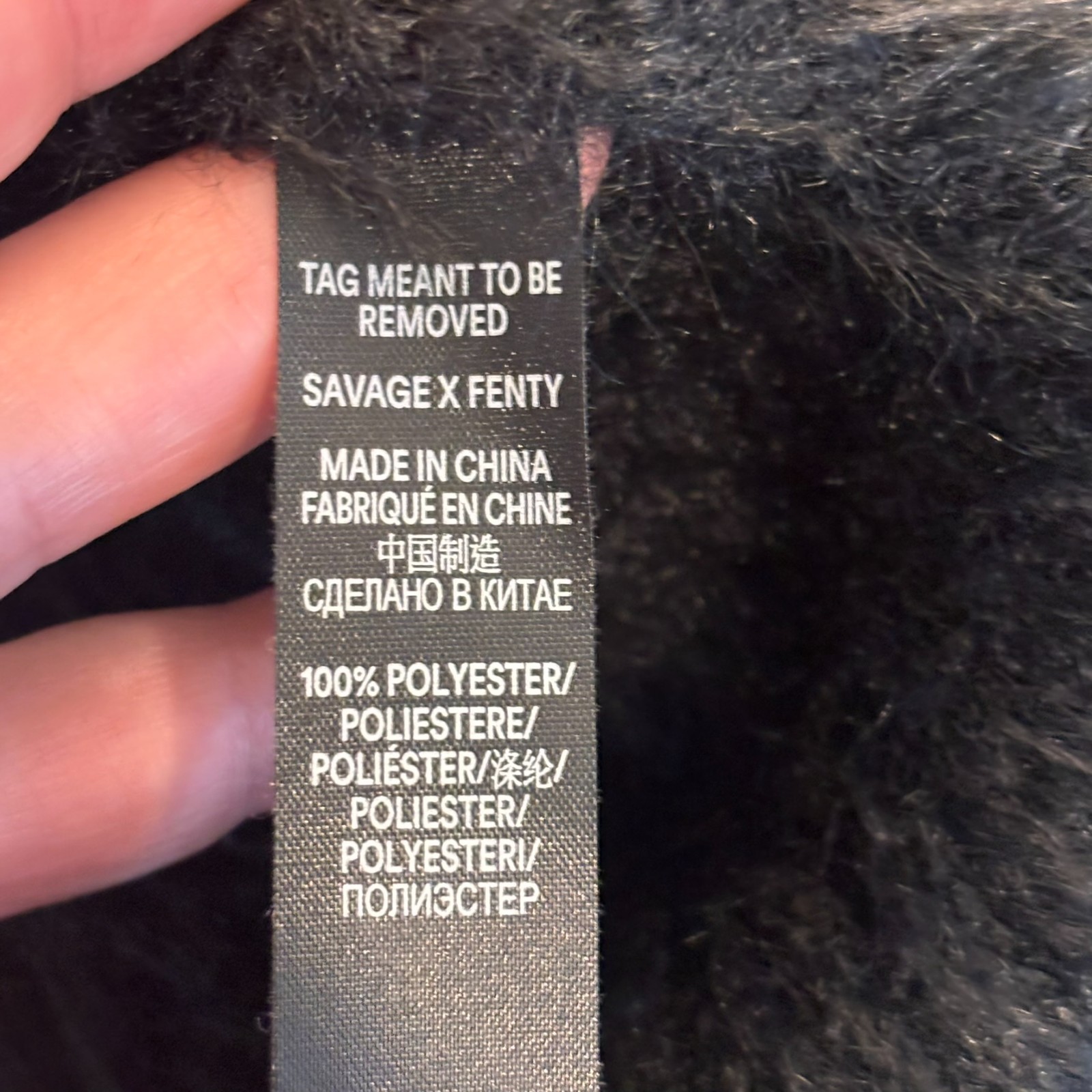 Savage X Fenty Too Plus Sweater Slip Womens Black Dress sz Large (12-14) Sexy