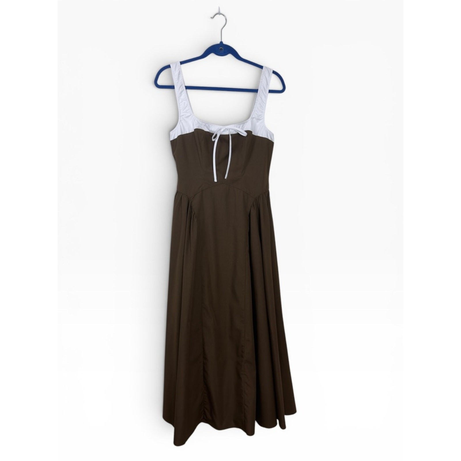 MOON RIVER by Anthropologie Two Tone Drop Waist Peakaboo Dress Size Medium