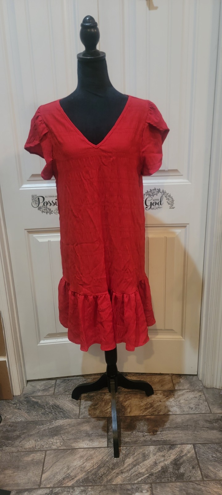 Red dress size lg NEW WOT