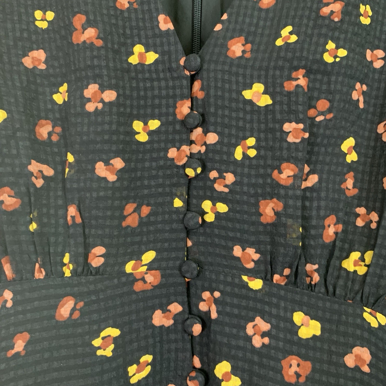Madewell 100% Silk Button-Front Swing Dress in Feline Floral 6