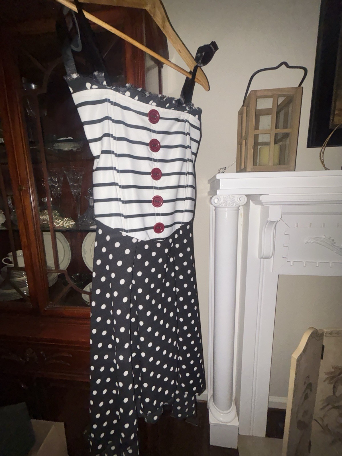 Eternally Curious Charlottes Web Polka Dot Corset Dress Women’s Size Medium M