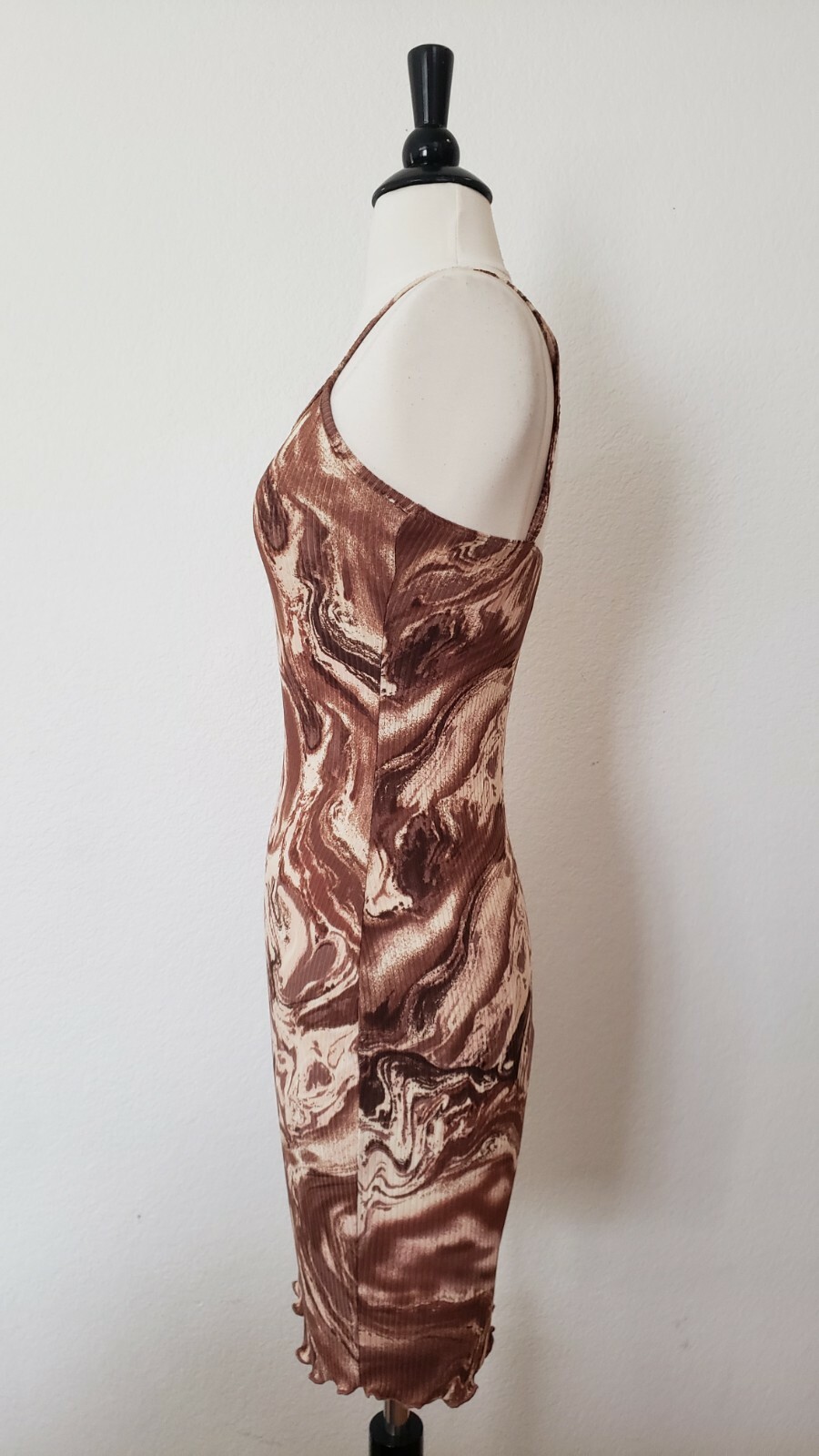 Urban Outfitters Dress New Size Medium Brown Tie Dye Bodycon Casual Retro Boho