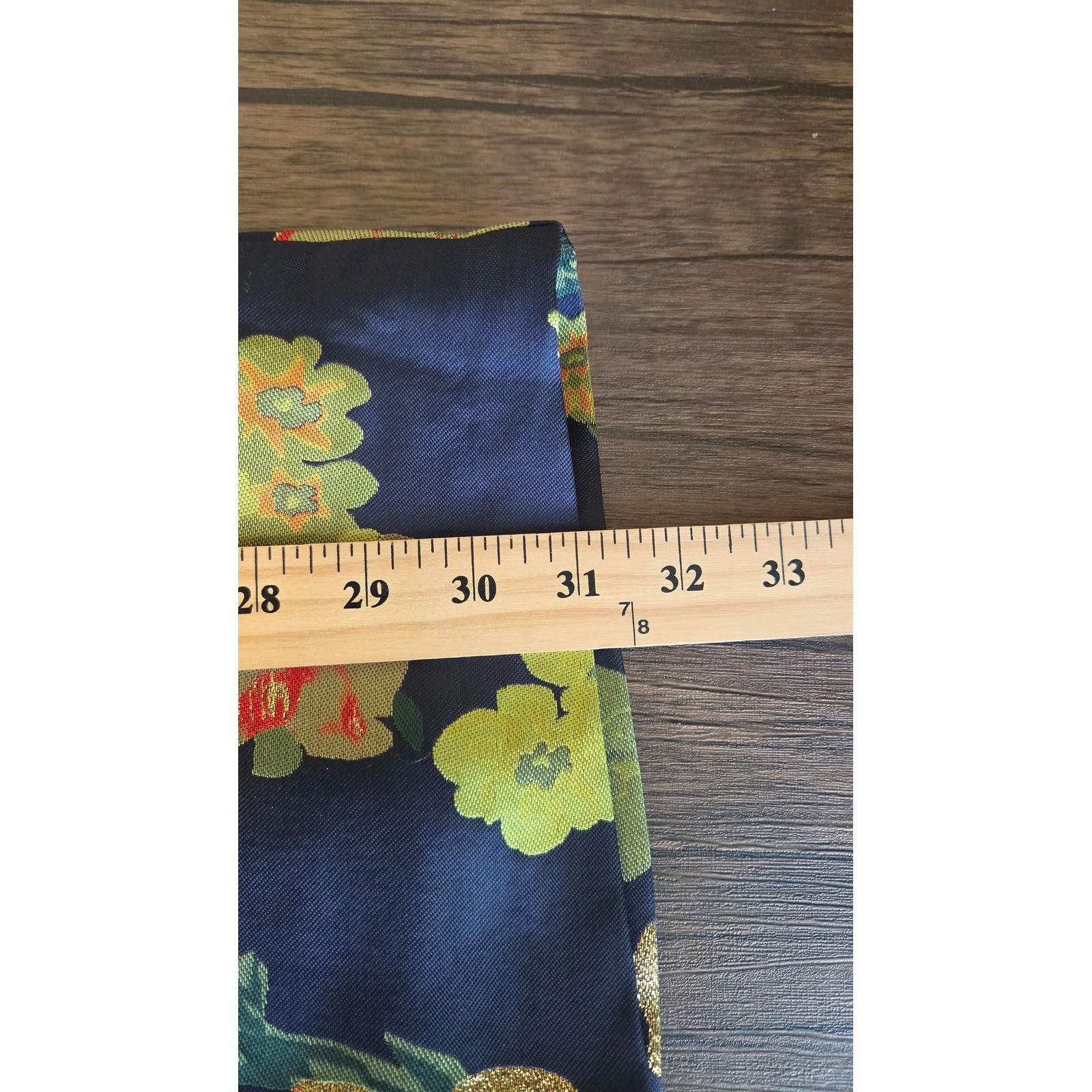 Lulus Navy Blue Gold Floral Brocade Jacquard Puff Sleeve Mini Dress Small