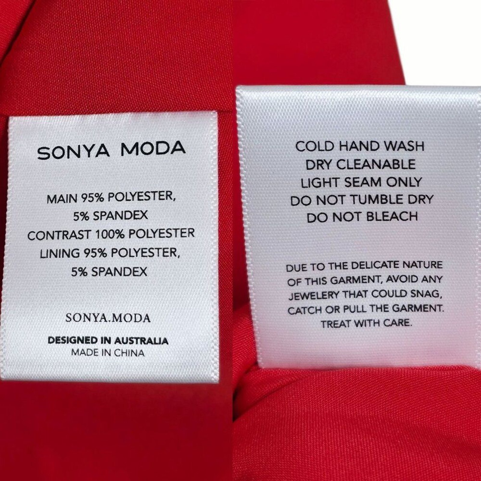 Sonya Moda Nahla Sorrento Red Off the Shoulder Rosette Mini Dress Size XL NWT