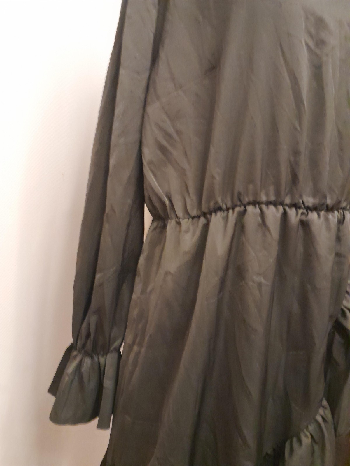 Chic Style Dress Womens XL Black Long Sleeve Ruffle Tiered Midi Party Event New