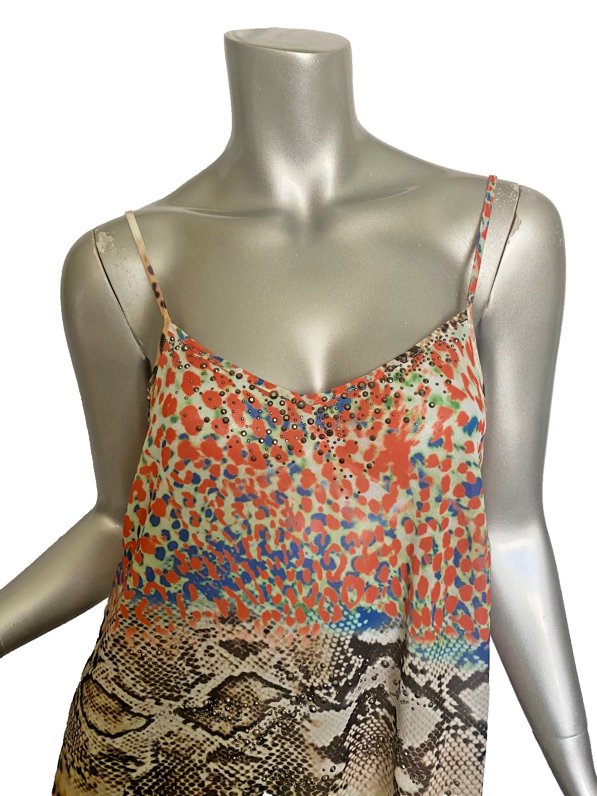 Alberto Makali High Low Sleeveless Beaded Dress Size M