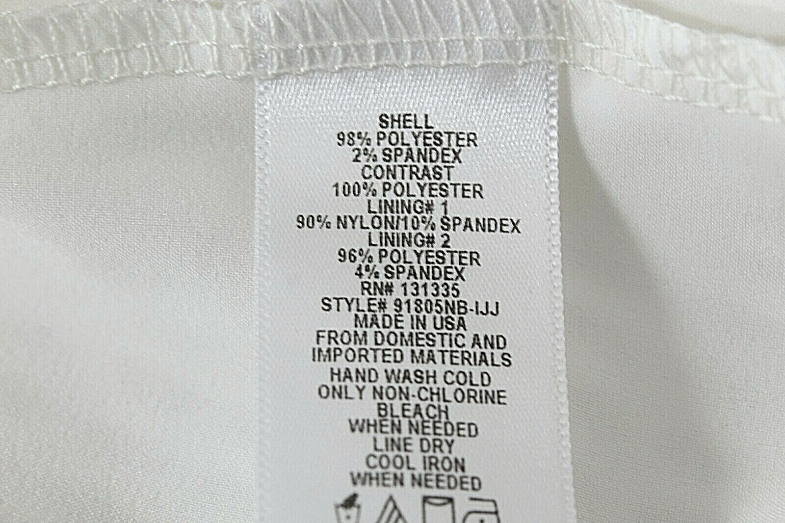 Nine Britton Sz M White Lace Overlay Fit n Flare Poly Nylon Blend Dress