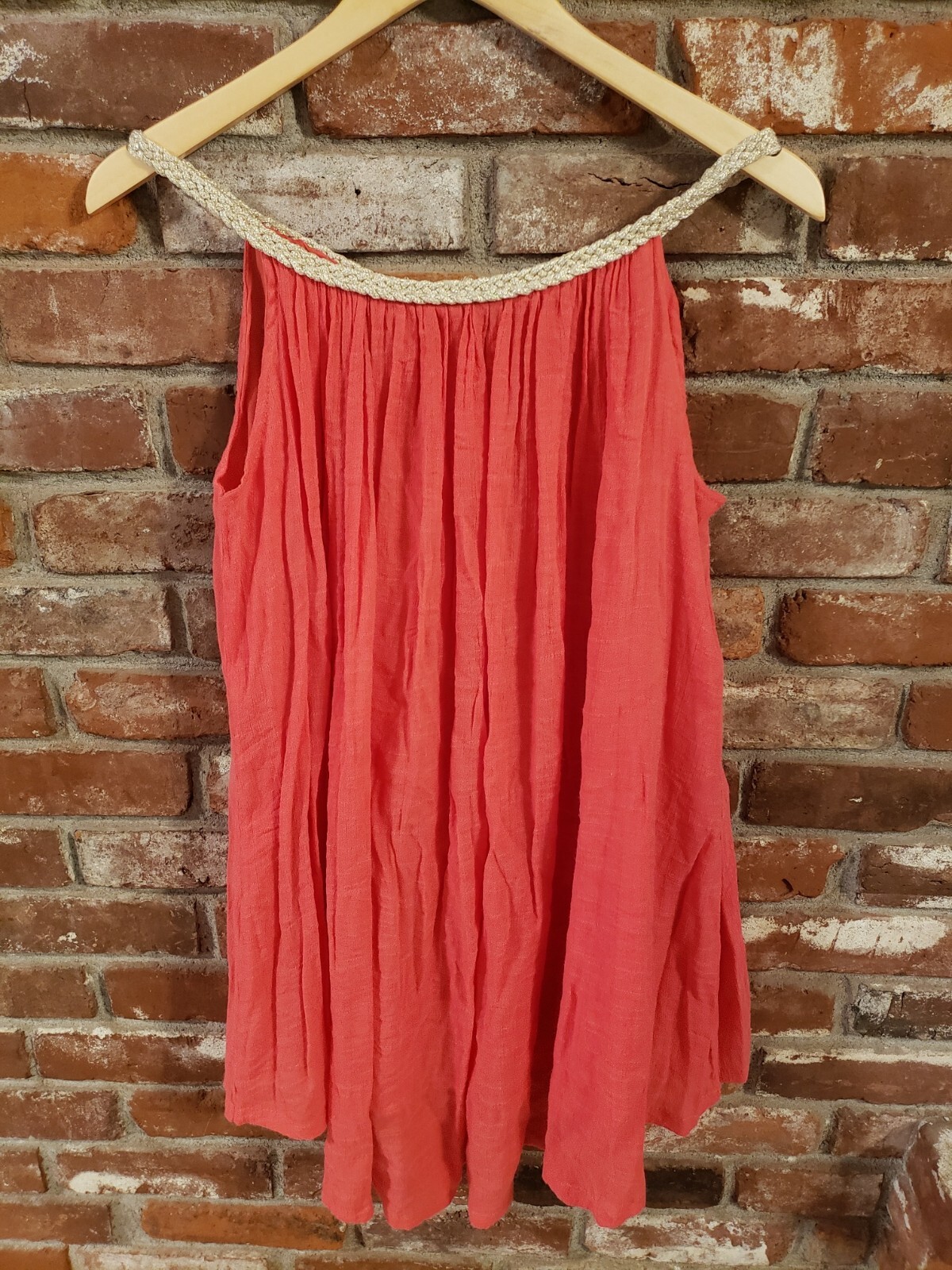 Nouveaumonde Coral Sleeveless Flowy Swing Dress Semiformal Summer Casual