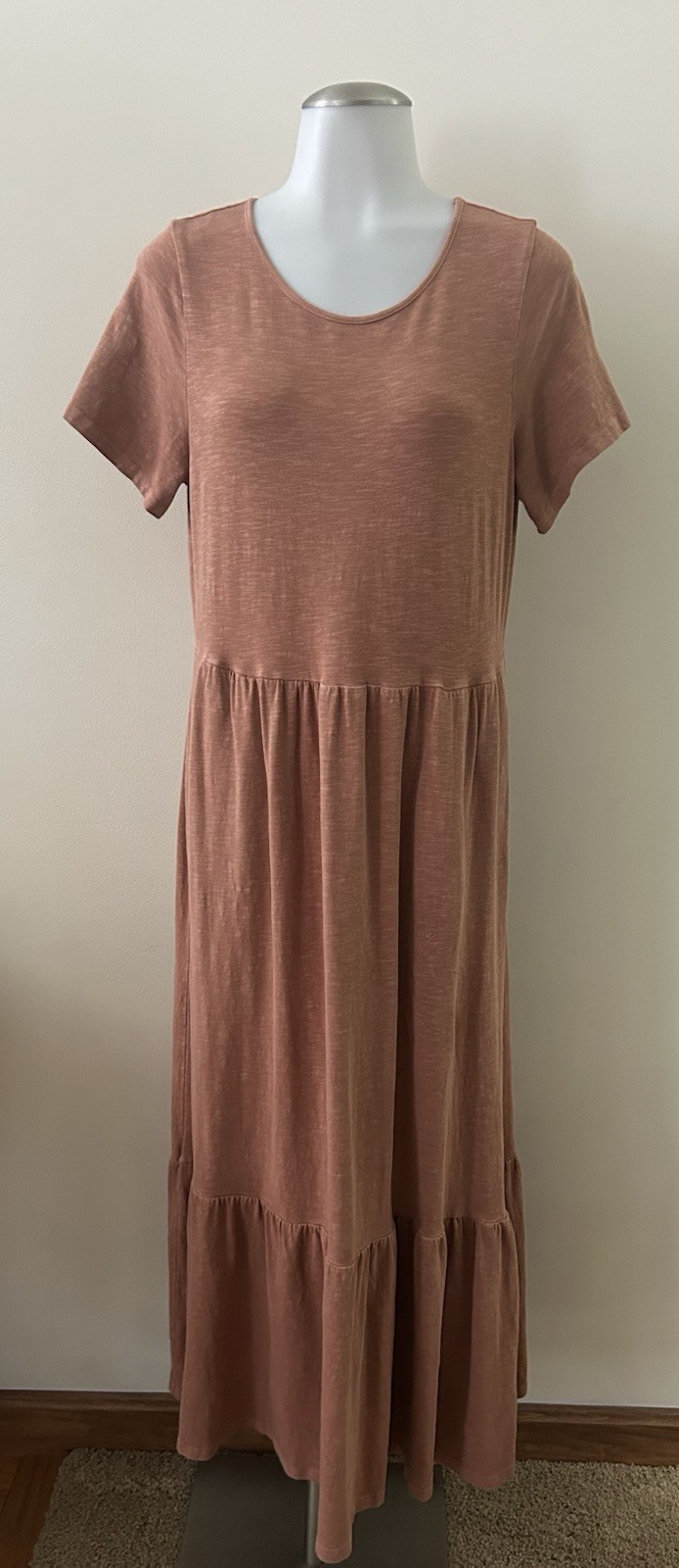 Women’s Old Navy Midi/Maxi Tiered Dress Size Medium Peachy-Orange