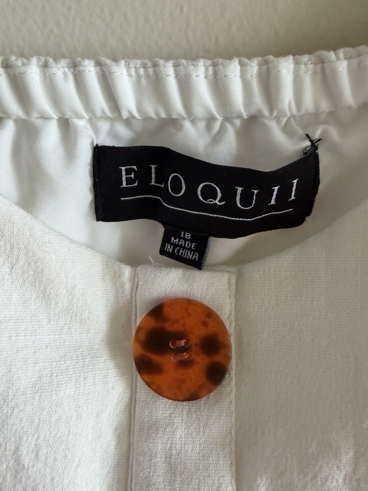 NWT Eloquii White Button Front Midi Dress Belted Tortoise Buckle Pockets Size 18
