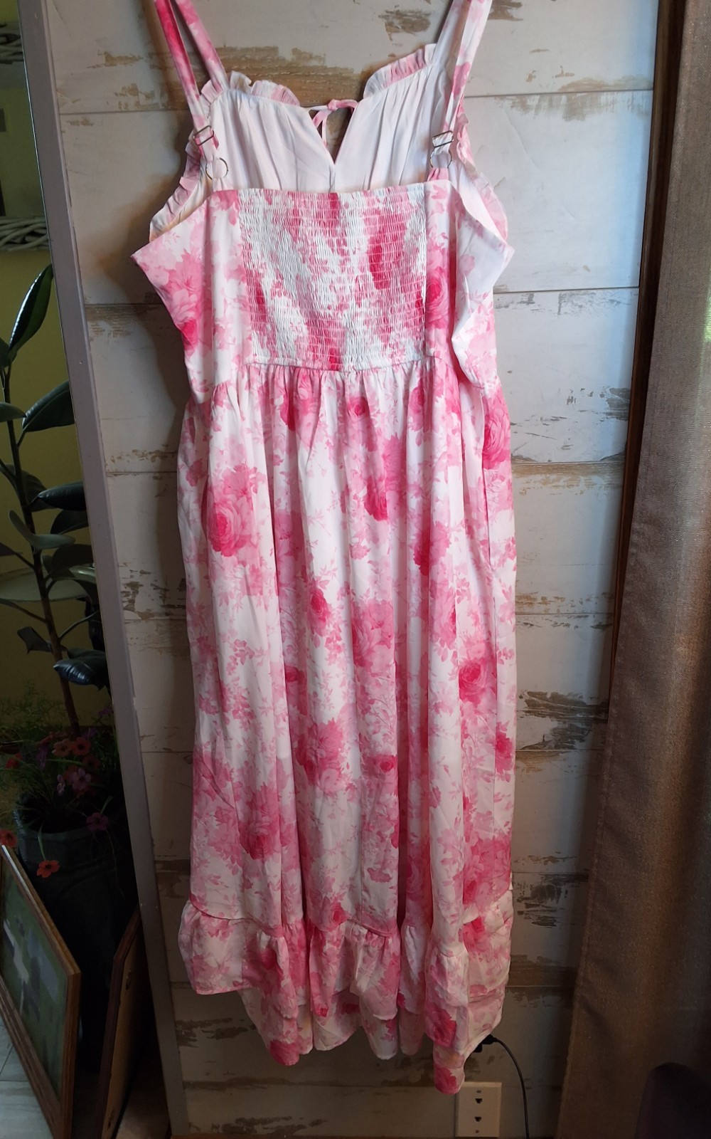 NWT 2XL Scarlet Darkness Black & White Floral Hi Lo Cottagcore Dress