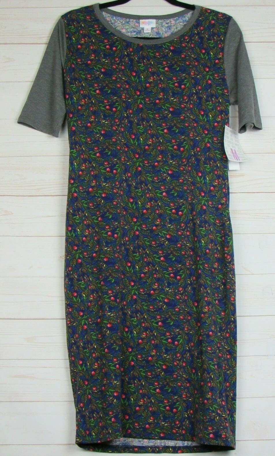 Lularoe Women’s Julia Dress Blue Floral Size M NWT