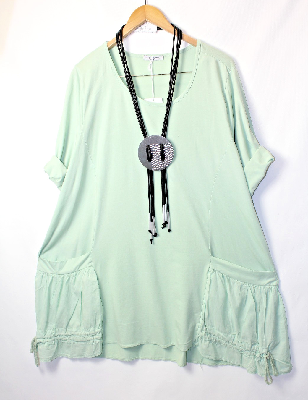 Moonshine tunic shirt size 46 48 50 lagenlook size 2 mint