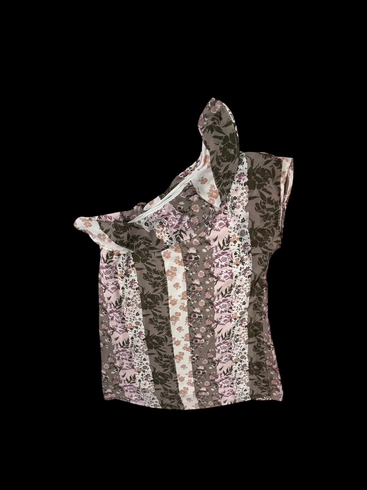 Andree By Unit One Shoulder Floral Mini Dress Ruffle Pull Over No Stretch S