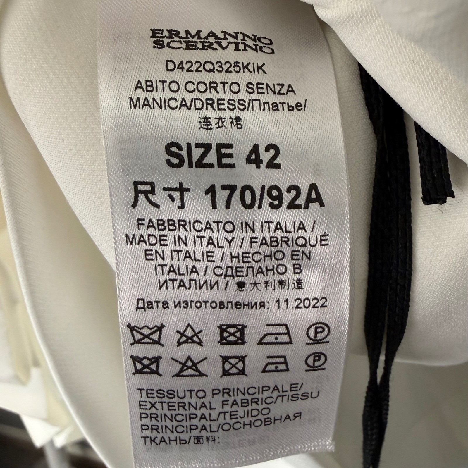 Ermanno Scervino Tailored White Cut-Out Dress | IT 42 (US 6) | NWT