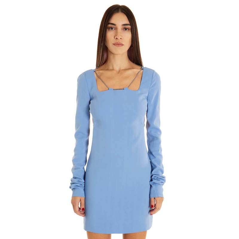 1017 Alyx 9SM Blue Chain Mini Dress Size 40 EU