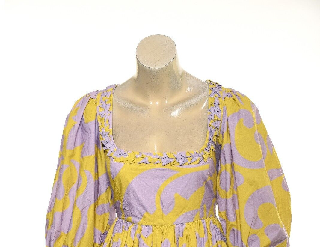 Rhode Resort Daya Printed Dress XS 2 Women’s Casual Puff Sleeve Short NEW 40243