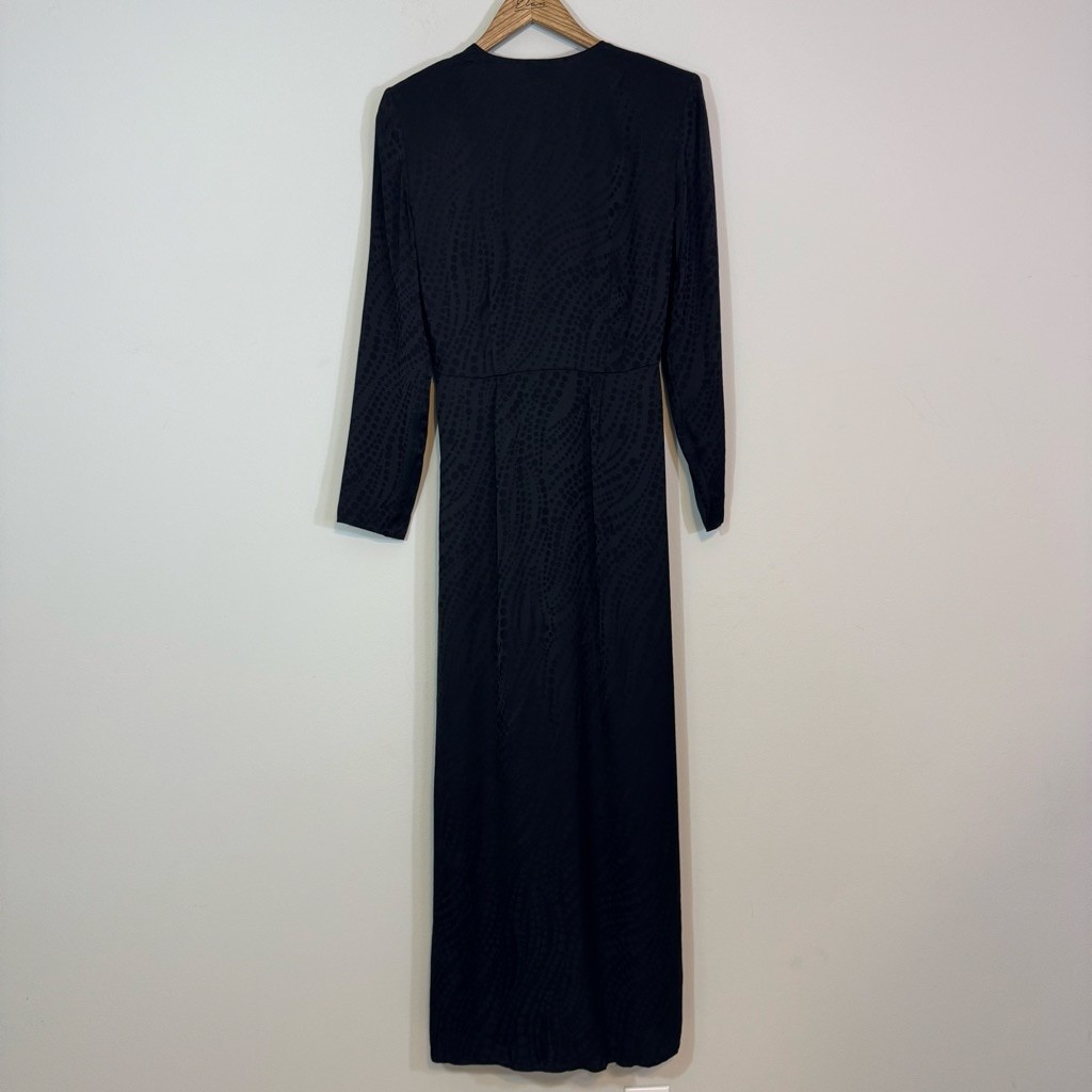 THE KOOPLES Dot Jacquard Empire Waist Maxi Dress Black – Size Small