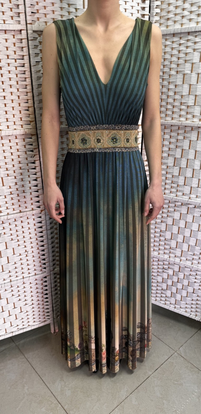 Michal Negrin Elegant Full length Floral Dress Size – M – NWT #9#