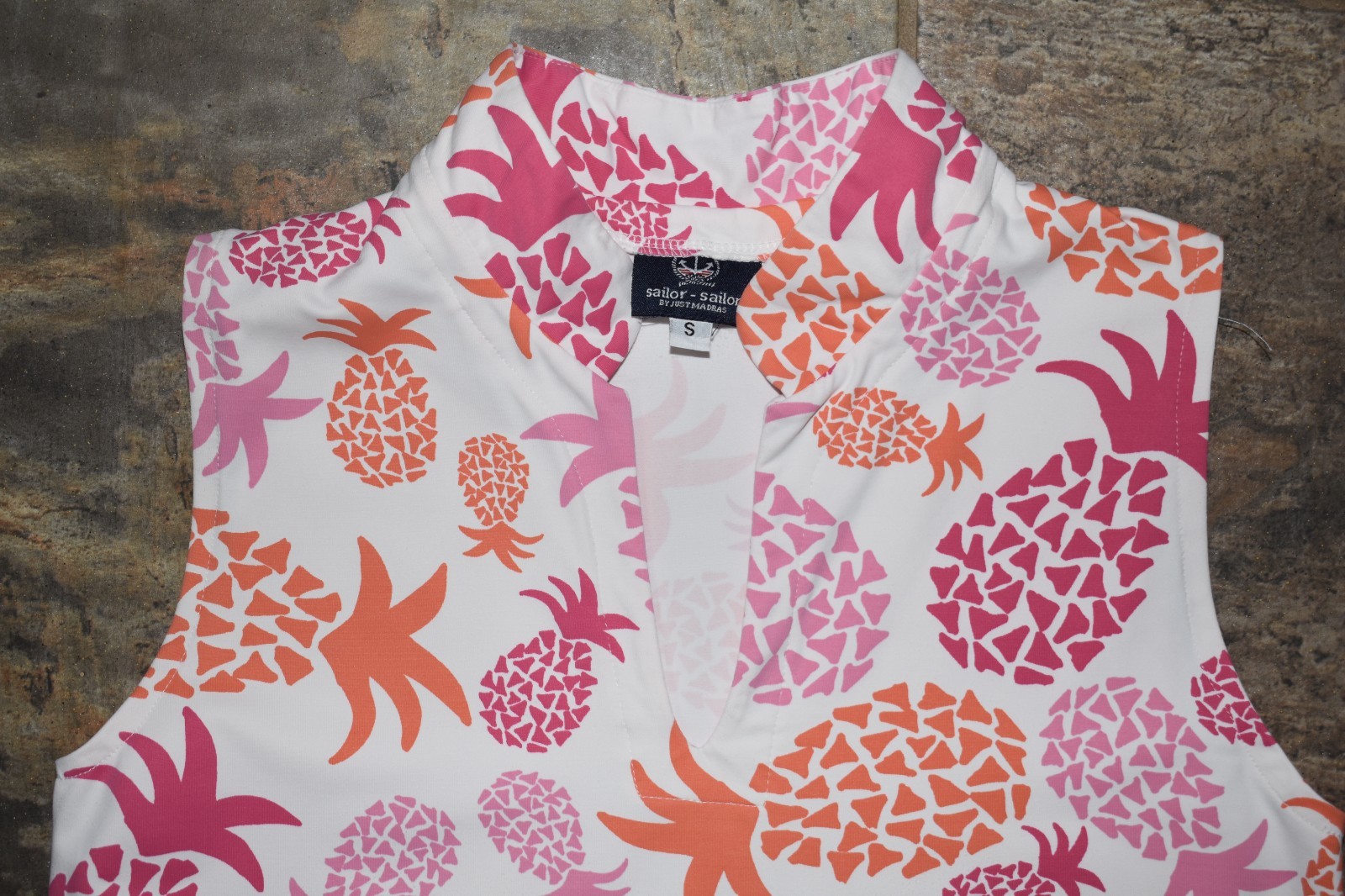 SAILOR SAILOR BY JUST MADRAS PINK, ORANGE & WHITE SHEATH DRESS SIZE S $189