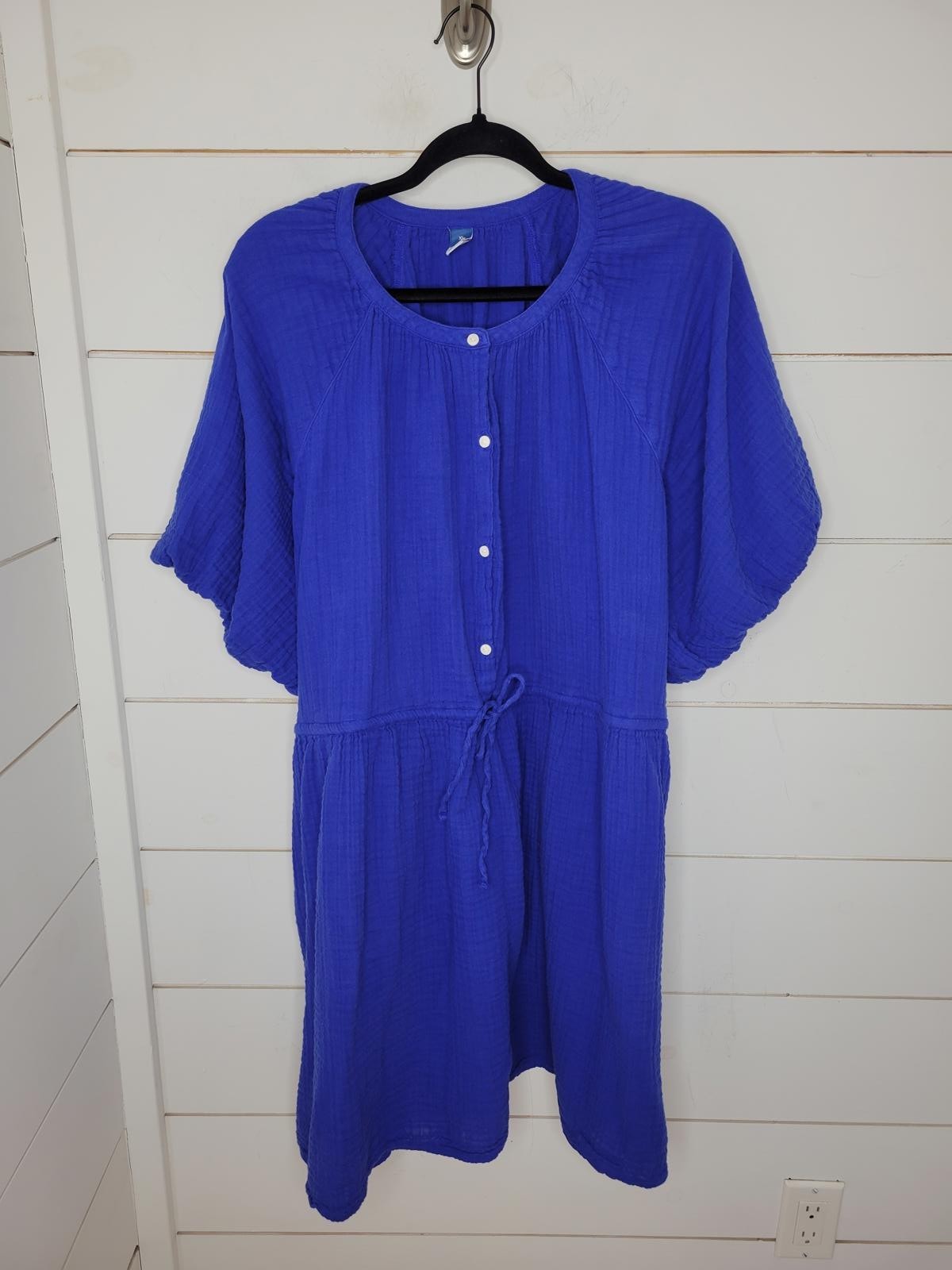 Old Navy XL royal blue cotton mini dress