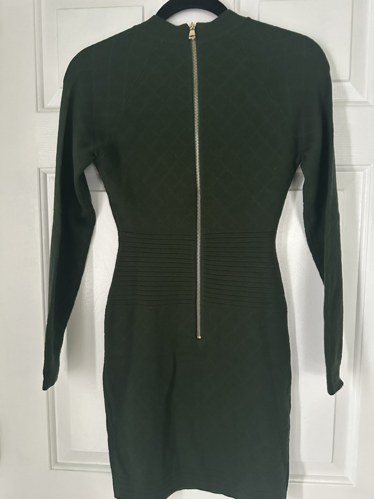Balmain Green Dress w Gold Button Details Size M Estate Found G2U