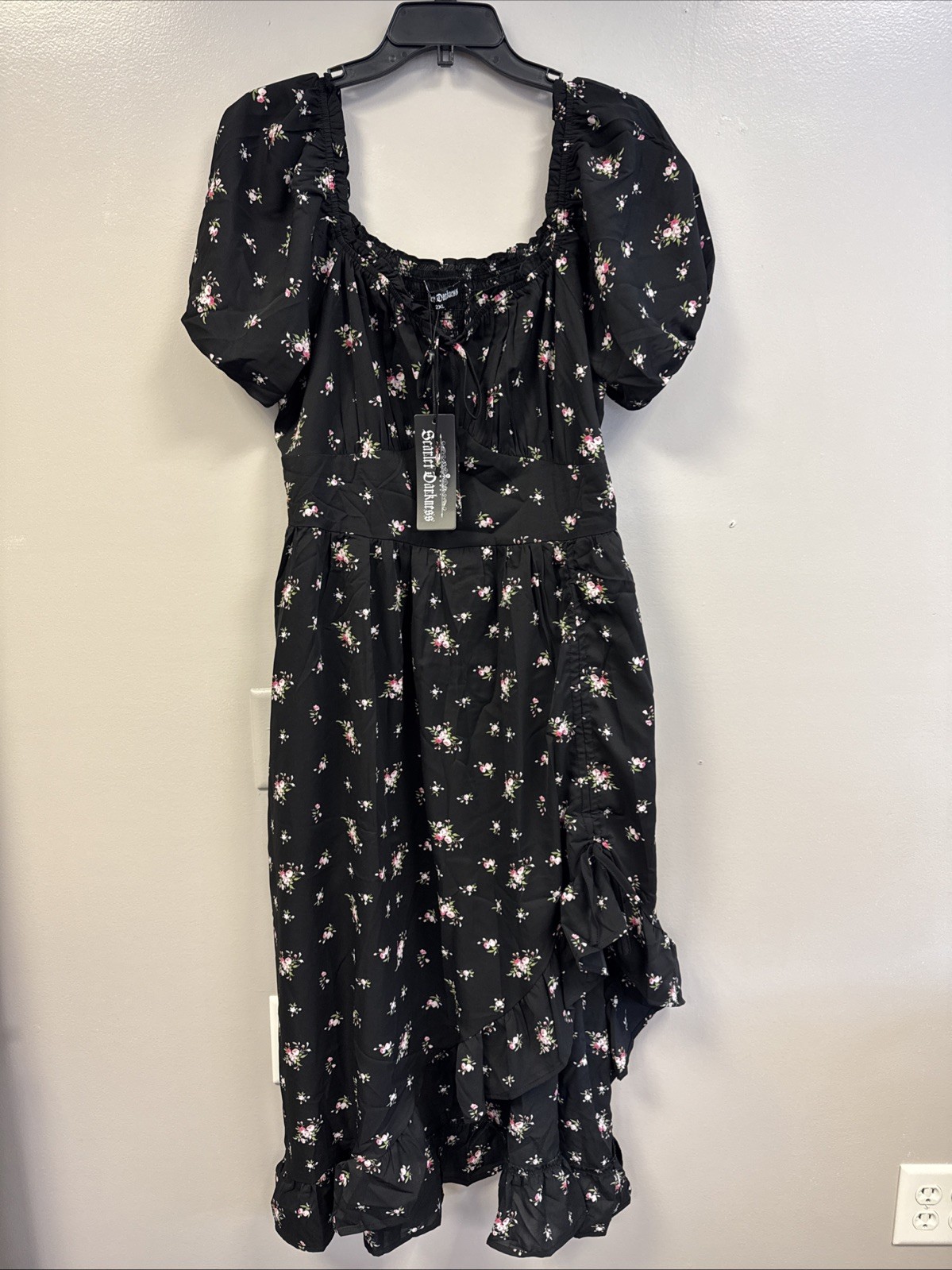 Scarlet Darkness Black Floral Dress Size 2XL NWT