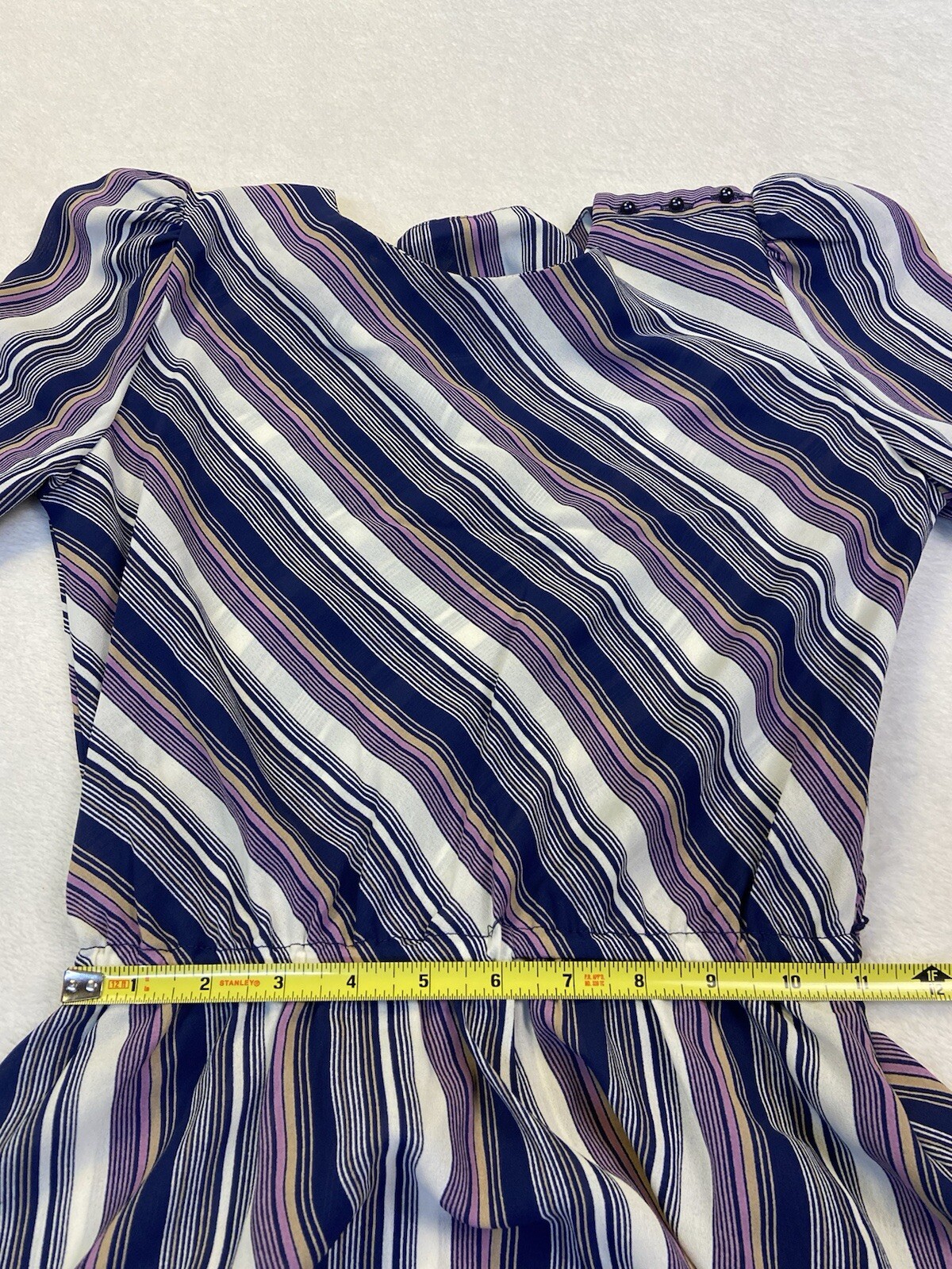 Vintage Jonathan Martin Multicolor Striped long Dress Size 5-6 Long Sleeve
