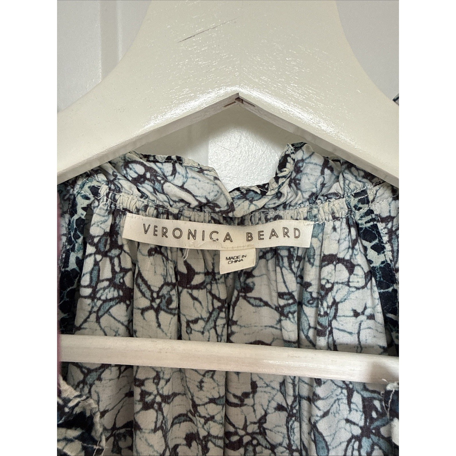 Veronica Beard Tiered Ruffled Dress Cap Sleeve Flowy Swingy Romantic Summer