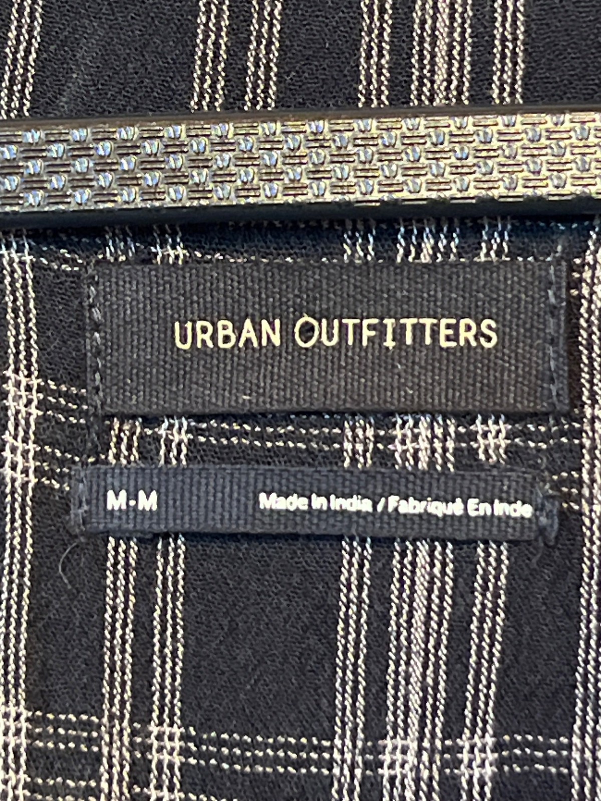 Urban Outfitters Women’s Medium Plaid Long Sleeve Tiered Button Down Dress