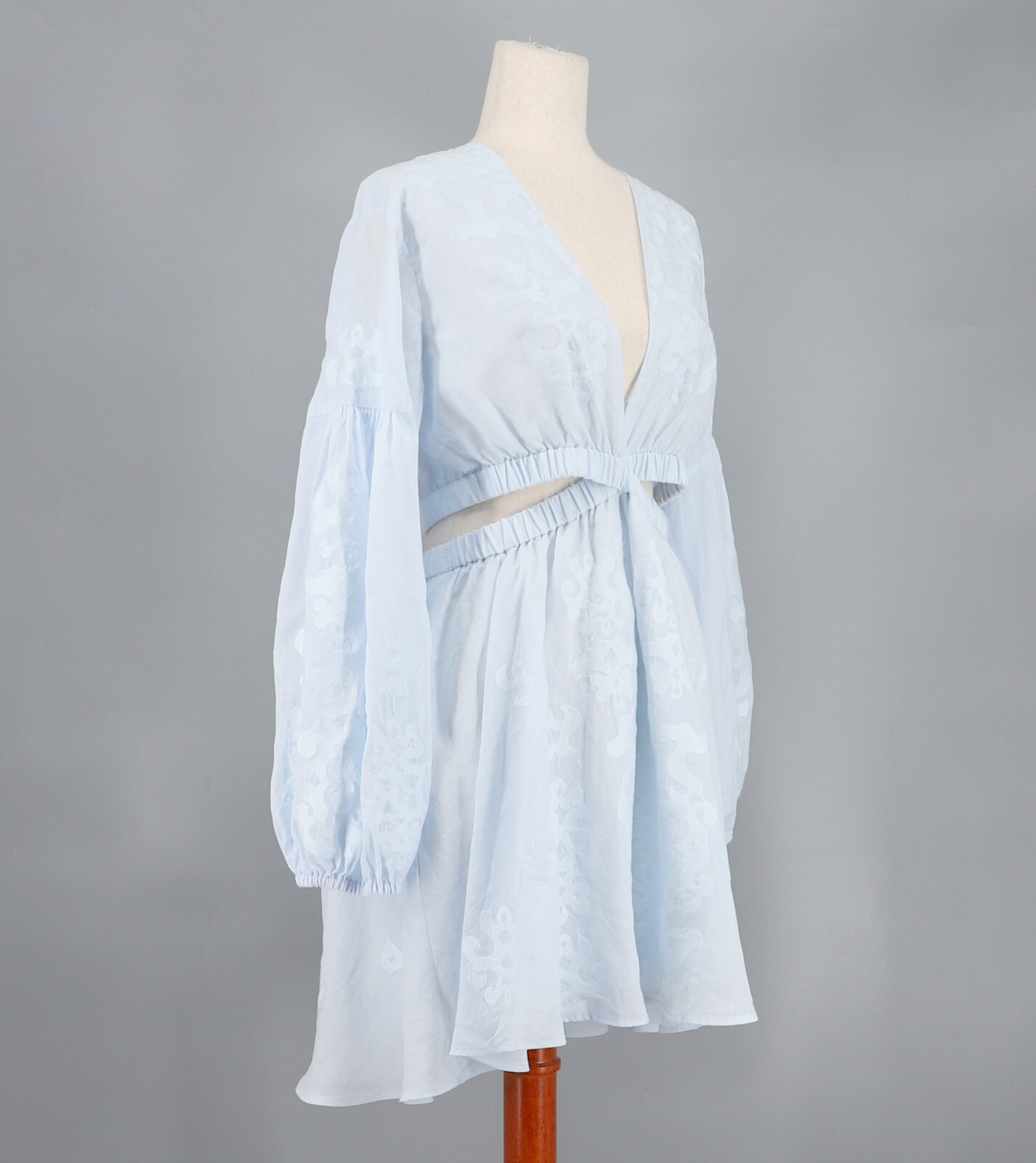 A.L.C $695 Irene Mini Dress Cut-Out Back in Ice Water Blue Size 10