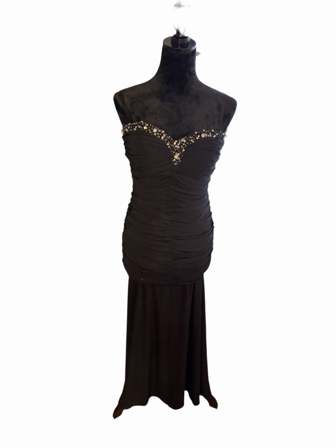 Dancing Queen Beaded Gown L Ruching Body Prom Dress Party Evening Wear