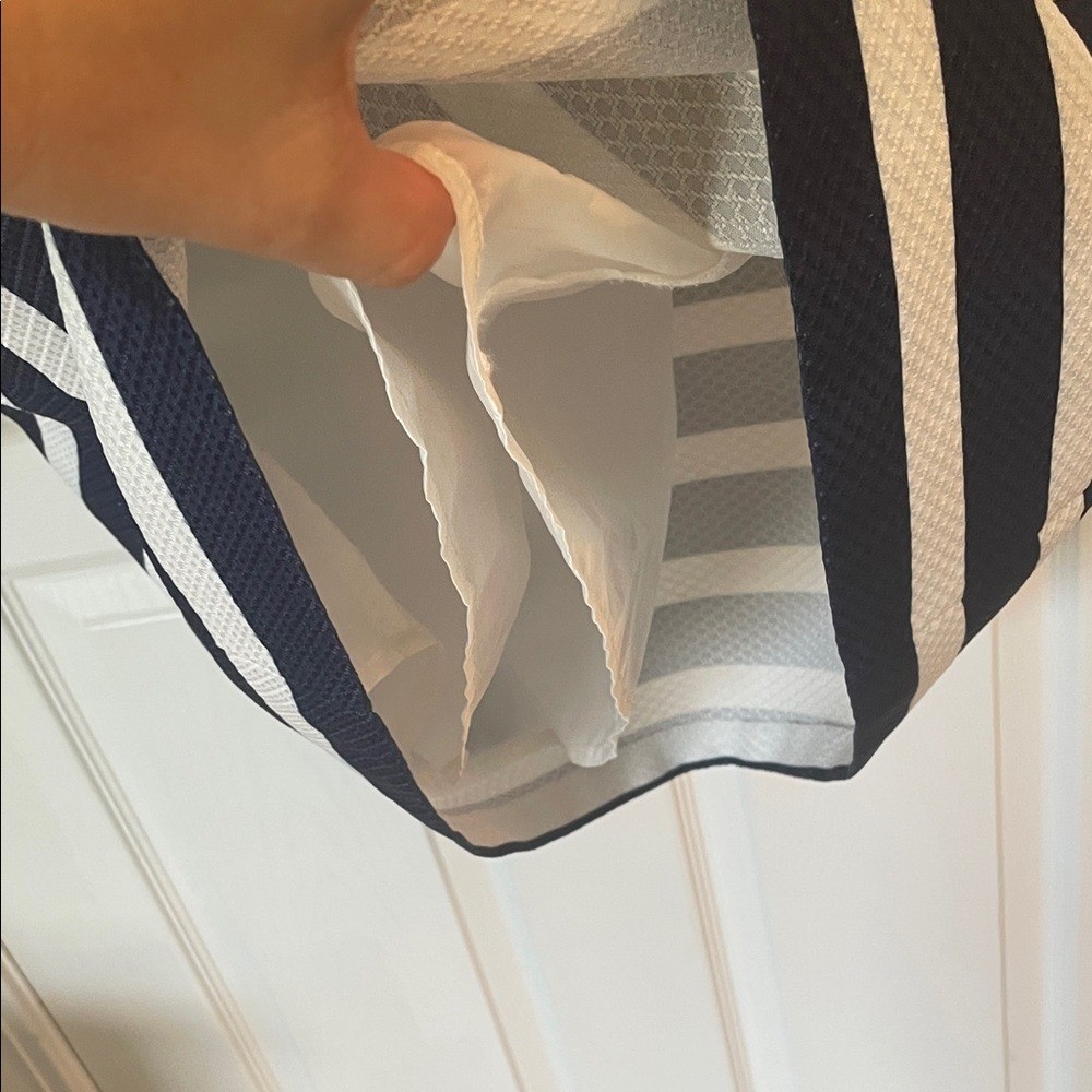 J. Howard Nautical Striped Dress Womens 10 Navy Preppy